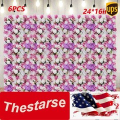 6 Pcs Artificial Hydrangea Flower Wall Panel For Wedding Party Backdrop 60X40CM