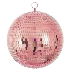 2 pcs 10″ wide Rose Gold Glass Mirror Disco Balls Ornaments Wedding Decorations