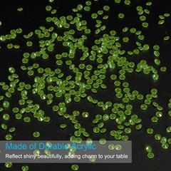 10000 Pcs Acrylic Wedding Table Diamonds 4.5 mm Crystals Gems Olive Green