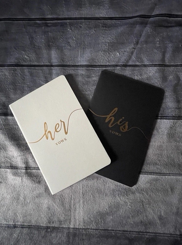 Personalized Wedding Vow Books His & Hers, Wedding Accessories & Gifts