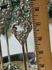 Nickel Place Card Holder 7 1/2″H Wedding Event Note Silver tone Set of 11