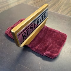 VTG «Reserved” Church Pew Sign |Funerals, Weddings, Events|Weighted Metal Wood