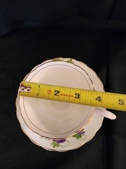 Crown Staffordshire Tiered Dessert Cake Stand Cup Saucer Plate Set Purple