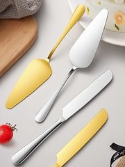 Wedding Cake Knife and Server Set, 2Pcs Stainless Steel Cake Cutting Set, Silver