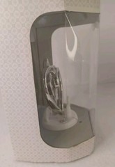 Wilton Double Heart Cake Topper Chrome & White w / Faux Crystals 5″ T x 6″ W NIB