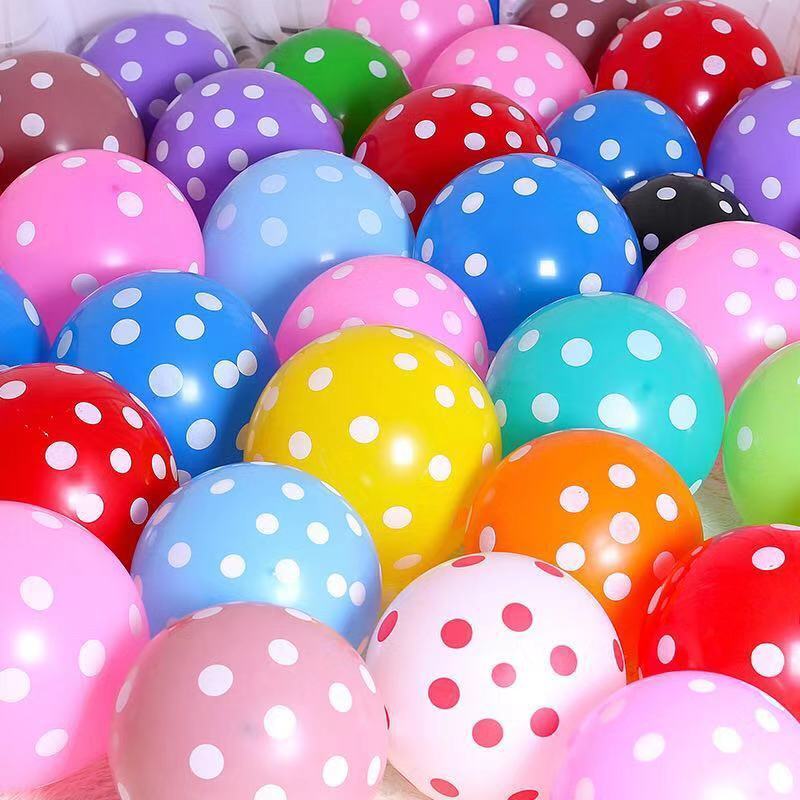 10 Balloons Polka Dots Spots Birthday Baby Shower Party decoration Balloons UK