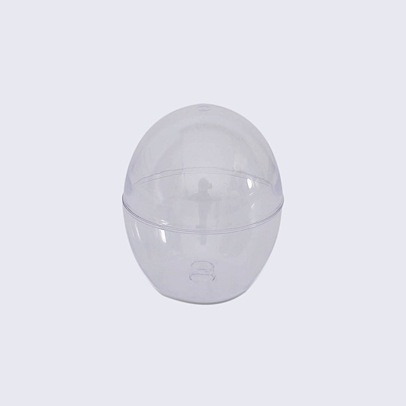 12 CLEAR 4 oz Mini Egg Shaped Plastic Dessert CUPS Party Events Home Decorations