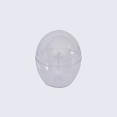 12 CLEAR 4 oz Mini Egg Shaped Plastic Dessert CUPS Party Events Home Decorations