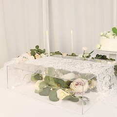 Balsa Circle 18×18 in Clear Acrylic Display Box Cake Stand 18″,