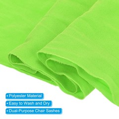 10Pcs 14×5″ Stretch Chair Sashes Bow Sash Elastic Chair Band Sashes Green