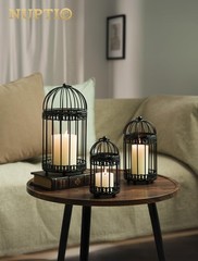 NUPTIO Decorative Bird Cages for Small/Medium/Large Set – 3 pieces, Black