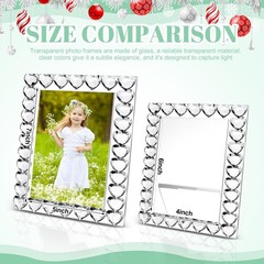 5×7 Inches Crystal Picture Frame Standing Clear Wedding Photo Frame for Home …