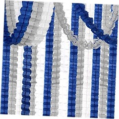 Navy-Blue White-Silver Party-Decorations Streamers Navy Blue White Silver