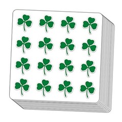 Green Shamrock Clover Planner Stickers, 0.5in Scrapbooking St. Patrick’s Day
