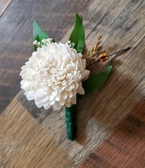 Fall Bridal Bouquet Cascade Sola Wood Burnt Orange Pink Burgundy Wedding Flowers