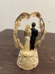 Vintage 1947 Plaster Wedding Cake Topper, Coast Novelty