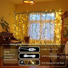 Led Ivy Vine Lights 12 Pack 9.4 FT * 6.2 FT 240LED-Clear Wire Plug-in