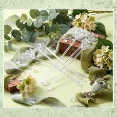 500 Pcs Clear Heart Shaped Floral Picks – Wedding Place Card Holders Clips, 9