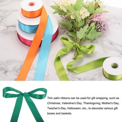 100 Yard Satin Ribbon Double Sided Grosgrain Silk Ribbon, 1.5″/Forest Green
