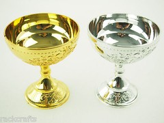 Gold Silver Metallic Mini Plastic Champagne Wine Cup Glass Chalice Wedding Decor
