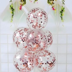 Metallic Foil Confetti 8000 Pcs Shiny Round Table Confetti for Fill Rose Gold