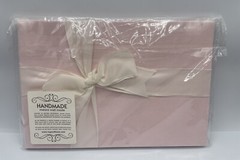 Rag & Bone Bindery Signature GUEST BOOK Pink & White Bow Wedding
