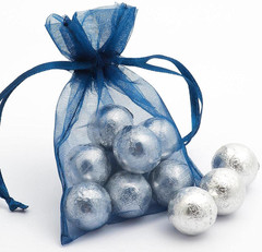 4×6 Inch Organza Gift Bags with Drawstring for Jewelry,Candy,Set of 100 Navy Blu