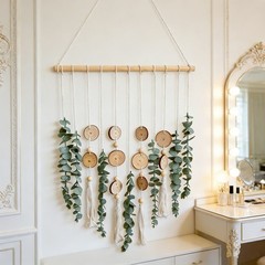 Artificial Eucalyptus Wall Hanging Fake Boho Wall Art Bedroom Kitchen Home Decor