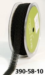 Polyester Scalloped Sides Lace BLACK 10mm Wide 5 Metres AR5