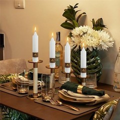 Dripless Taper Candles Candlesticks,7Inches Short Tapered Candle 7INCH White