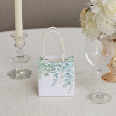 25 EUCALYPTUS Square 3″ x 3″ Favor BOXES Floral Printed Candy Holders Events