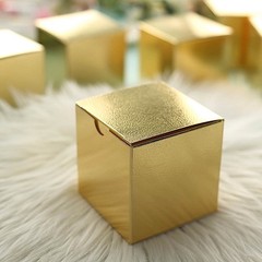 100 pcs Gold FAVOR BOXES 3″x3″ Wedding Party Home Decorations GIFT Supply SALE