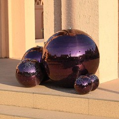 Yescom 8PCS Disco Ball 7″/12″/16″/20″/24″ for 70s 80s Party Event Wedding Purple