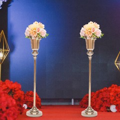 Metal Wedding Centerpieces Vase Versatile Trumpet Wedding Flower Vase Stand 10pc
