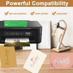 Silunkia 28 Sheets Gold Shimmer Cardstock 8.5 x 11 Glossy Paper, 250gsm/92lb …