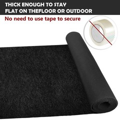 450 GSM Extra Thick Waterproof Black Carpet Runner for Events Decorations, 3X…