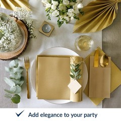 PAW – 50 Pieces Airlaid Paper Linen-Feel Napkins 16″ x 16″, Monocolor Disposa…