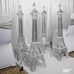 39″ tall Silver LED Lights Eiffel Tower Wedding Party Home Decorations WHOLESALE