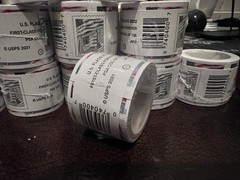 Gartner Studios White/Black Thank You Cards, Count & 3 Rolls Of 100 Stamps NIP