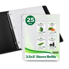 Dunwell 3.5×5 Photo Sleeves for 3-Ring Binder (3.5×5 Size Only), 25 Pack Album R