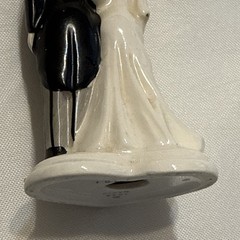 VINTAGE 1958 Napco Wedding Cake Topper 3b3301 Blonde Bride Groom