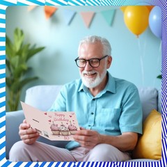 Stuff4 80th Birthday Cards for Men Women – Pink Cupcakes – Happy Birthday Car…