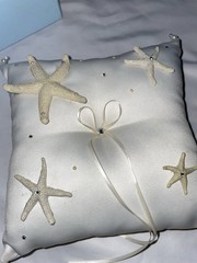 Beach Wedding Ring Pillow Starfish Coastal Design Designer