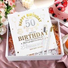 50th Birthday DIY Photo Album with Writing Message 4×6 Inch Photos 140 Photos
