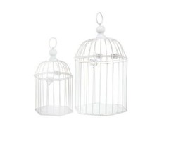 Darice White Octagon Birdcage Set 12” x 8.5”/10.5 x 6.25” – Matching Set – Cards