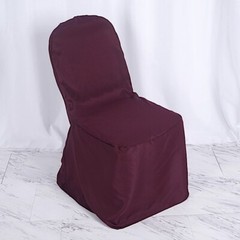50 Burgundy POLYESTER BANQUET CHAIR COVERS Wholesale Wedding Party Decorations