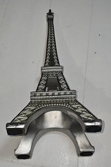 18″ Tall Eiffel Tower, Silver, Great Table Centerpiece Or Prop