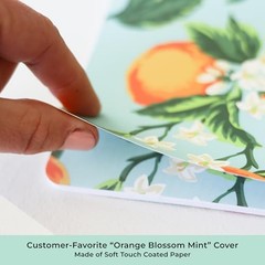 Day Designer 24 Month 2026 Monthly 8.5″ x 11″ Orange Blossom Mint- 2026