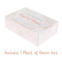 Thank You Bridesmaid box (10, marble)