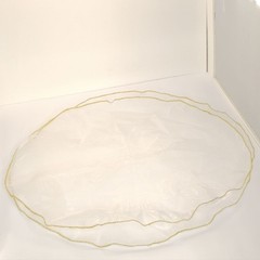 Placemats Satin Gold Trimmed Oval Shimmering Lot Of 3 Wedding Decorations